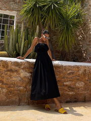 Casual Belted Cami Long Dress