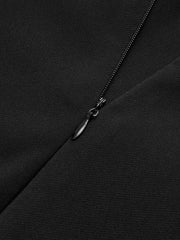 Contrast Trim Knotted Zipper Dress