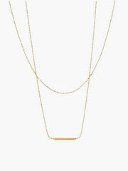 Double Layer Golden Drop Necklace