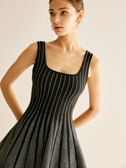 Wool-Blend Sequins Sweater Dress