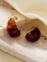 Honey Drop Stud Earrings