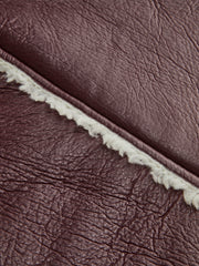 Lapel Piping Crop Fleece Jacket