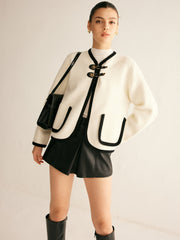 Contrast Binding Tweed Jacket