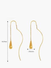 Water Drop Tassel Earrings