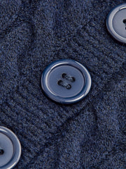 Contrast Binding Button Knit Top