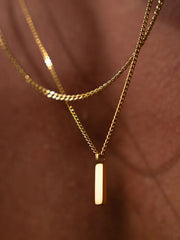 Golden Strip Pendant Necklace