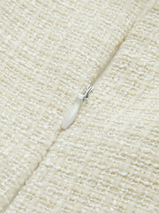 Tweed Pleated Strappy Dress