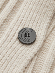 Contrast Button Ribbed Cardigan