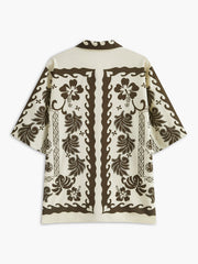 Tropical Plant Print Vacation Skirt Set