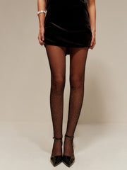 Rhinestone Fishnet Tights