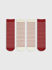 Contrast Striped Stacking Socks