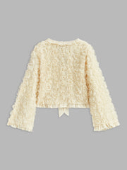 Romance Tie Front Rosette Jacket