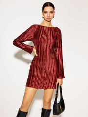 Textured Slim Short Dress