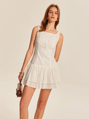 Button-Front Hollow Dress