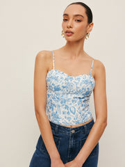 Floral Print Corset Crop Top