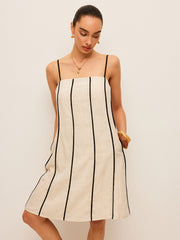 Cotton & Linen Striped Dress