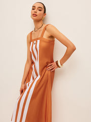 Color Block Square Neck Dress