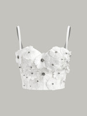 Semi-Sheer Embroidered Floral Sweetheart Corset