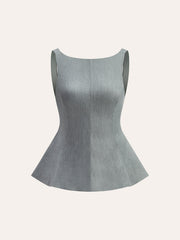 Bow Detail Peplum Top