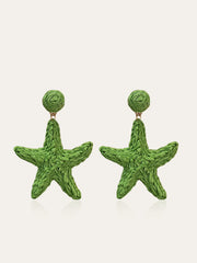 Star-Shaped Crochet Earrings