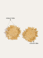 Golden Sunflower Earrings
