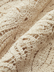 Cotton Crochet Lace Semi-Sheer Skirt