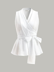 Wrap Tie Peplum Top