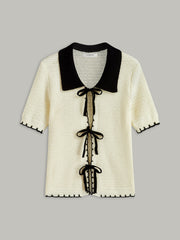Tie-Front Knit Top