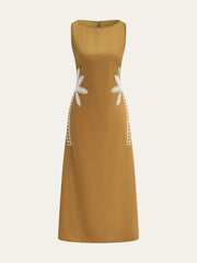 Embroidered Sleeveless Dress