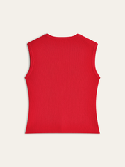 V-Neck Button Down Knitted Vest