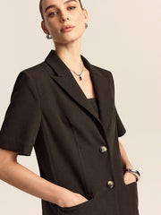 Oversized Short-Sleeved Blazer