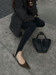 Leopard Kitten Slingback Pumps