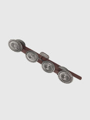 Vintage Concho Buckle Leather Belt