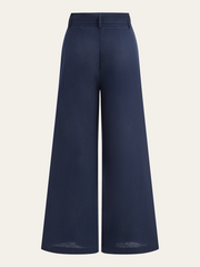 Ruffled Cami Top and Wide-Leg Pants Set