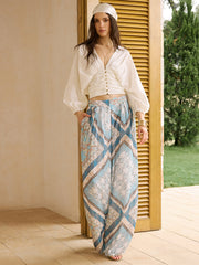 Ruched Buttoned Top