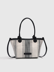 Striped Linen Tote Bag
