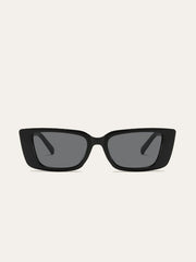 Rectangular Sunglasses with Gold Decorative Hinges