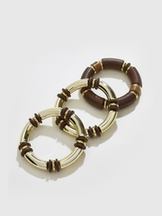 Stackable Wood and Resin Bracelet
