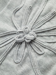 Flower Applique Cap Sleeve Knit Top