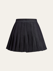 Zip Front Jacket and Pleated Mini Skirt Set