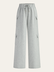 Drawstring Waist Wide Leg Cargo Pants