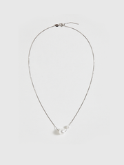Dual Pearl Pendant Necklace