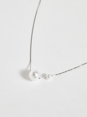 Dual Pearl Pendant Necklace
