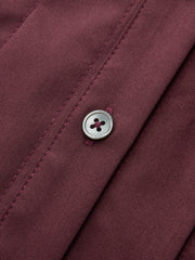 Wrinkle-resistant Flare-Cuff Pleated Tie Waist Shirt