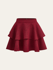 Tiered Ruffle Mid-Waist Mini Skirt