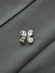 A-Line Floral Rhinestone Mini Skirt