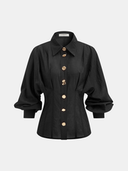 Irregular Metal Button Shirt