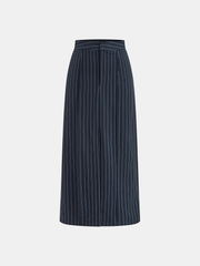 Hook-Eye Striped Top and Skirt Set