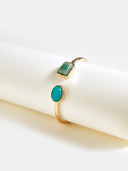 Hammered Turquoise Bracelet
