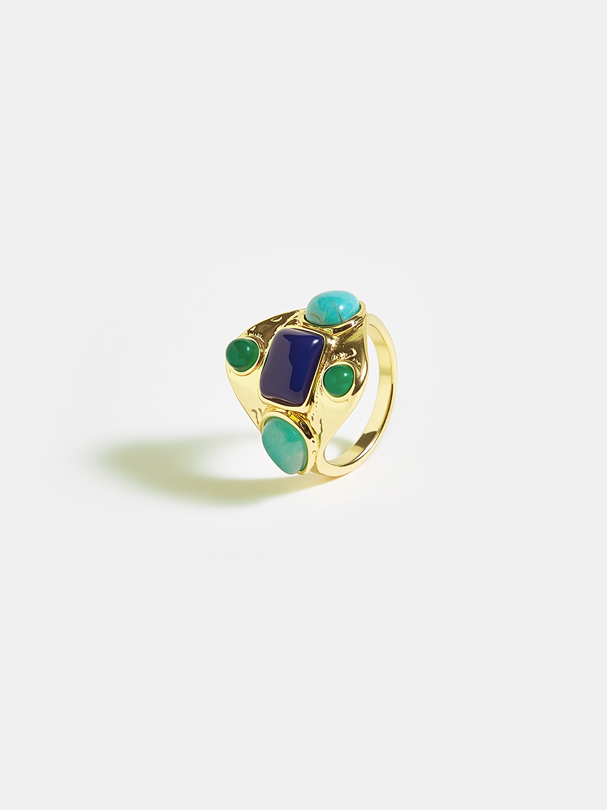 Multi-Stone Golden Ring